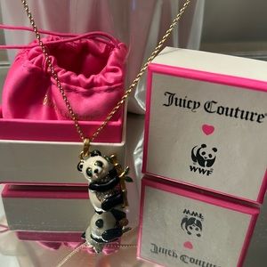 Juicy Couture WWF Panda Necklace- LIMITED EDITION- NEW with pouch and box